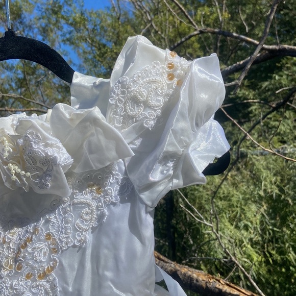 Spring Wedding Vintage White Children’s Flower Girl Dress - Picture 2 of 13